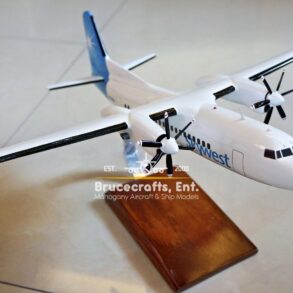 Model of Fokker 50 Skywest with detailed craftsmanship.